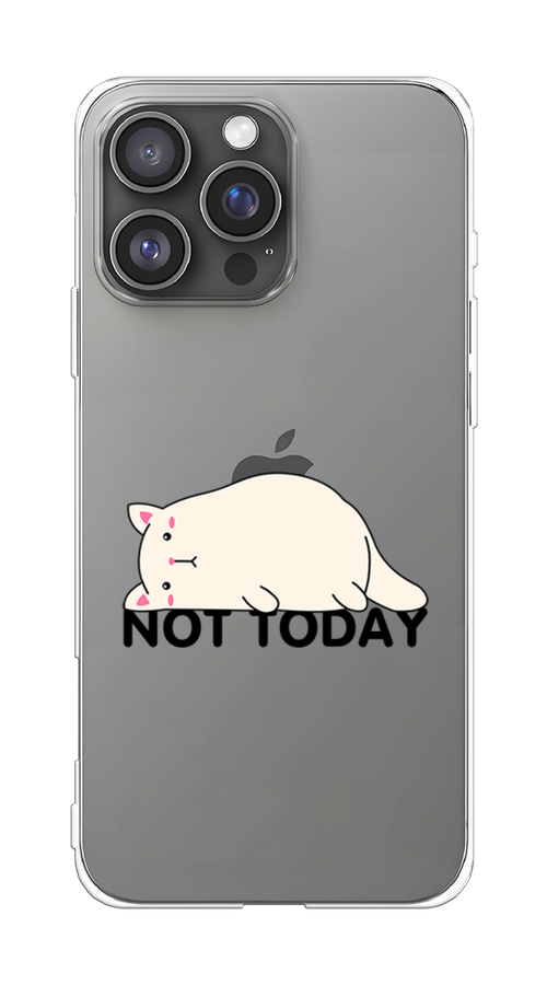 

Чехол на Apple iPhone 16 Pro Max "Cat not today", Белый;розовый;черный, 16350-1
