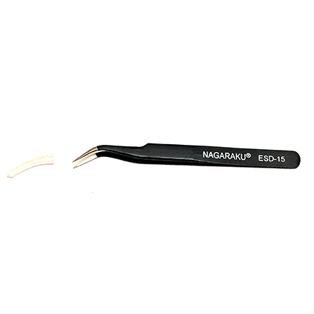 Пинцет изогнутый NAGARAKU ESD-15 черный новый инструмент для макияжа ложные ресницы помощник ресницы пинцет