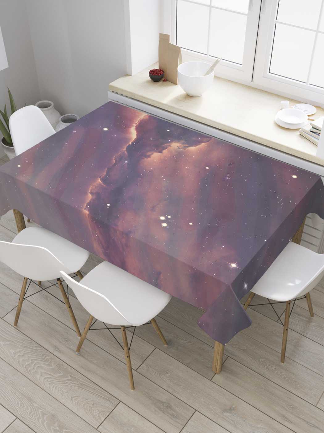 

Скатерть прямоугольная JoyArty "Космос скрывает тайны" из оксфорда, 180x145 см, Фиолетовый, Космос скрывает тайны