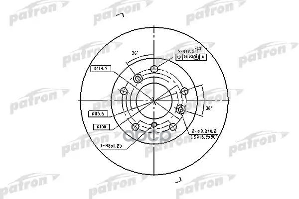 

Диск Торм.Ford Usa Probe I 88-93 Mazda 626 Ii 83-87 Iii 87-92 Chery Tiggo. PATRON арт.