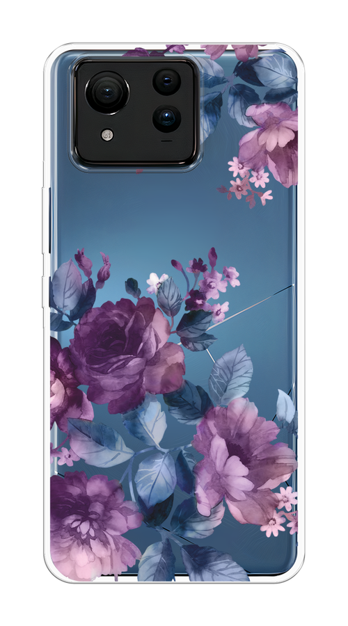 

Чехол на Asus ZenFone 11 Ultra "Purple Blossoms", Синий;фиолетовый, 45250-1