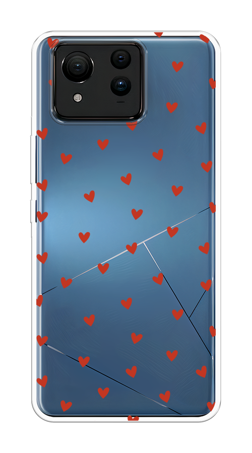 

Чехол на Asus ZenFone 11 Ultra "Red hearts", Красный;прозрачный, 45250-1