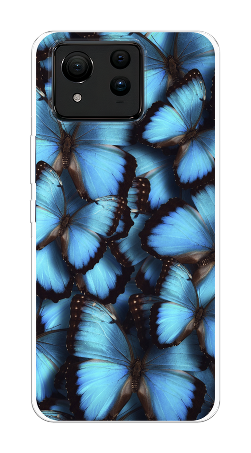 

Чехол на Asus ZenFone 11 Ultra "Тропическая бабочка 2", Голубой;черный, 45250-1