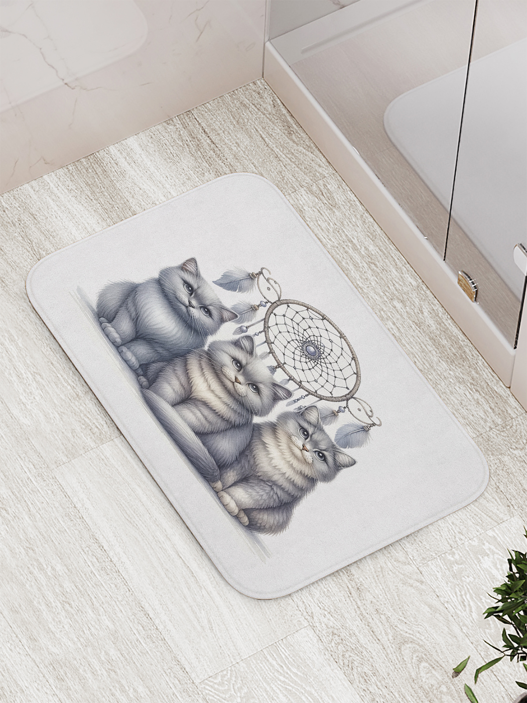 

Коврик для ванной и туалета мягкий JoyArty "Ловец котов", bath_sd1168