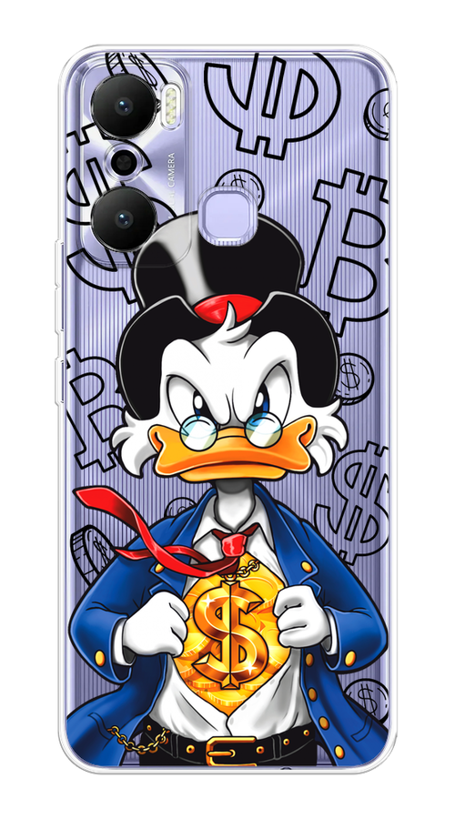 

Чехол на Infinix Hot 20 Play "Scrooge Goldman", Черный;белый;синий, 3103550-1