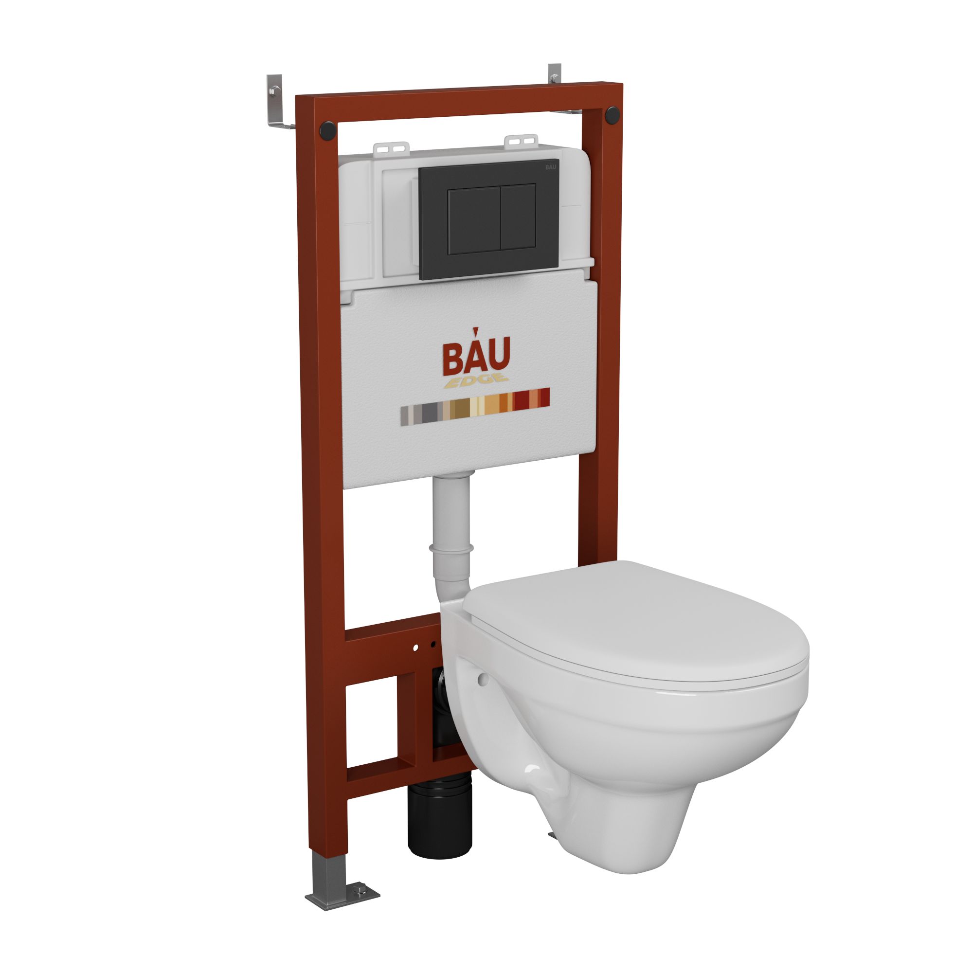Комплект BAU 6 в 1: инсталляция BAU PRO, унитаз подвесной Rio Luxe 52*35, сиденье унитаз sanita luxe