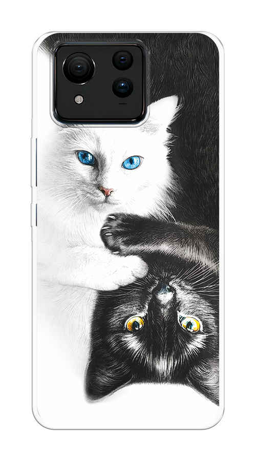 

Чехол на Asus ZenFone 11 Ultra "Коты Инь-Янь", Черный;белый;голубой, 45250-1