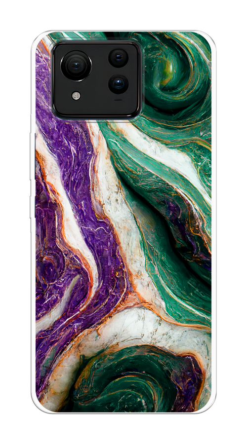 

Чехол на Asus ZenFone 11 Ultra "Фиолетово-зеленый мрамор", Зеленый;фиолетовый, 45250-1