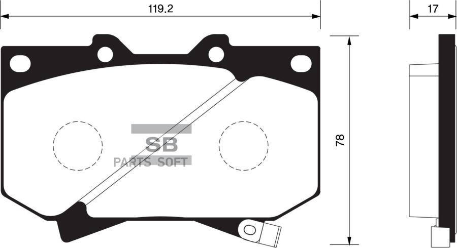 

Тормозные колодки Sangsin brake передние дисковые SP1422