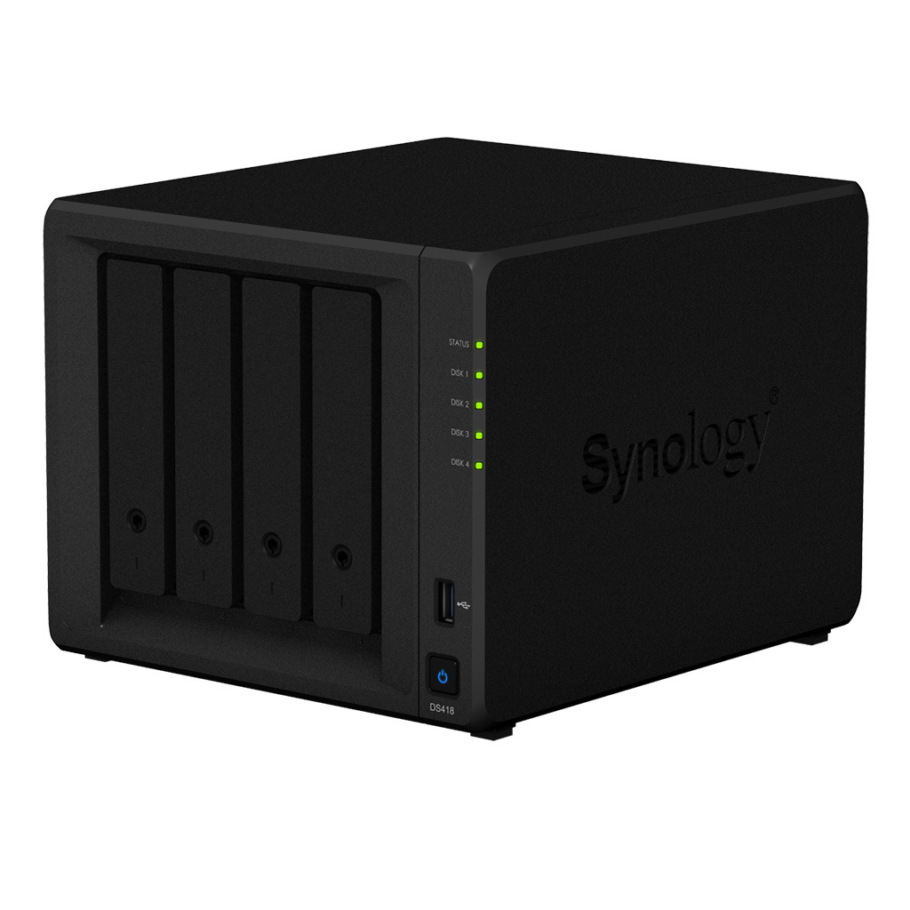 Сетевое хранилище данных Synology DS418 черный (DS418)