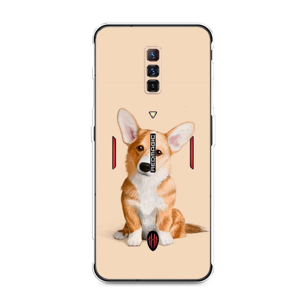 

Чехол на ZTE Nubia Red Magic 6 "Грустный Корги", Коричневый;бежевый, 135150-1