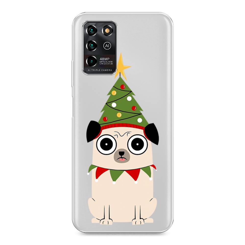 

Чехол для ZTE Blade V30 Vita "Собачка с ёлочкой", Бежевый;красный;зеленый, 135050-1