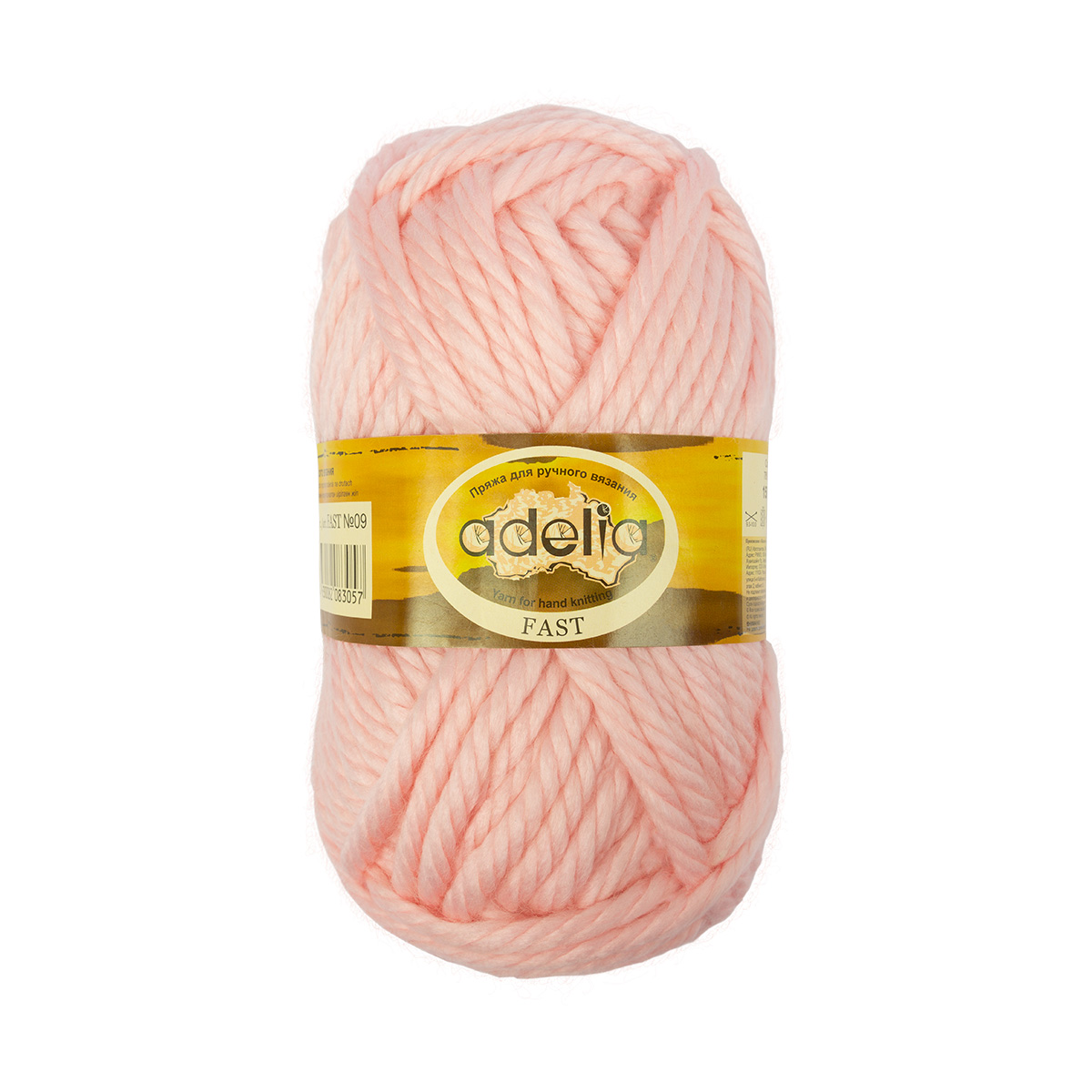 

Пряжа Adelia Fast 3 шт. по 150 г. набор, 78% акрил, 22% шерсть 45 м №09 бл.розовый, FAST