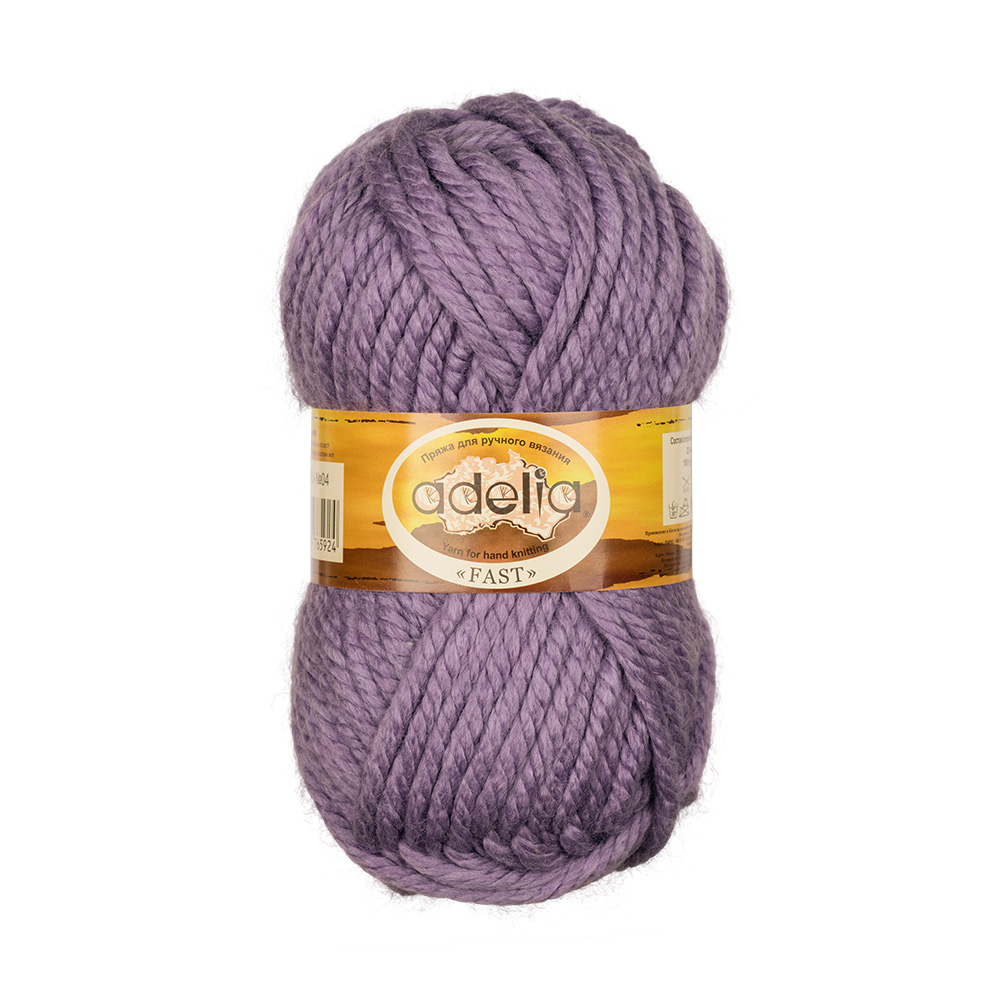 

Пряжа Adelia Fast 3 шт. по 150 г. набор, 78% акрил, 22% шерсть 45 м №04 фиолетовый, FAST