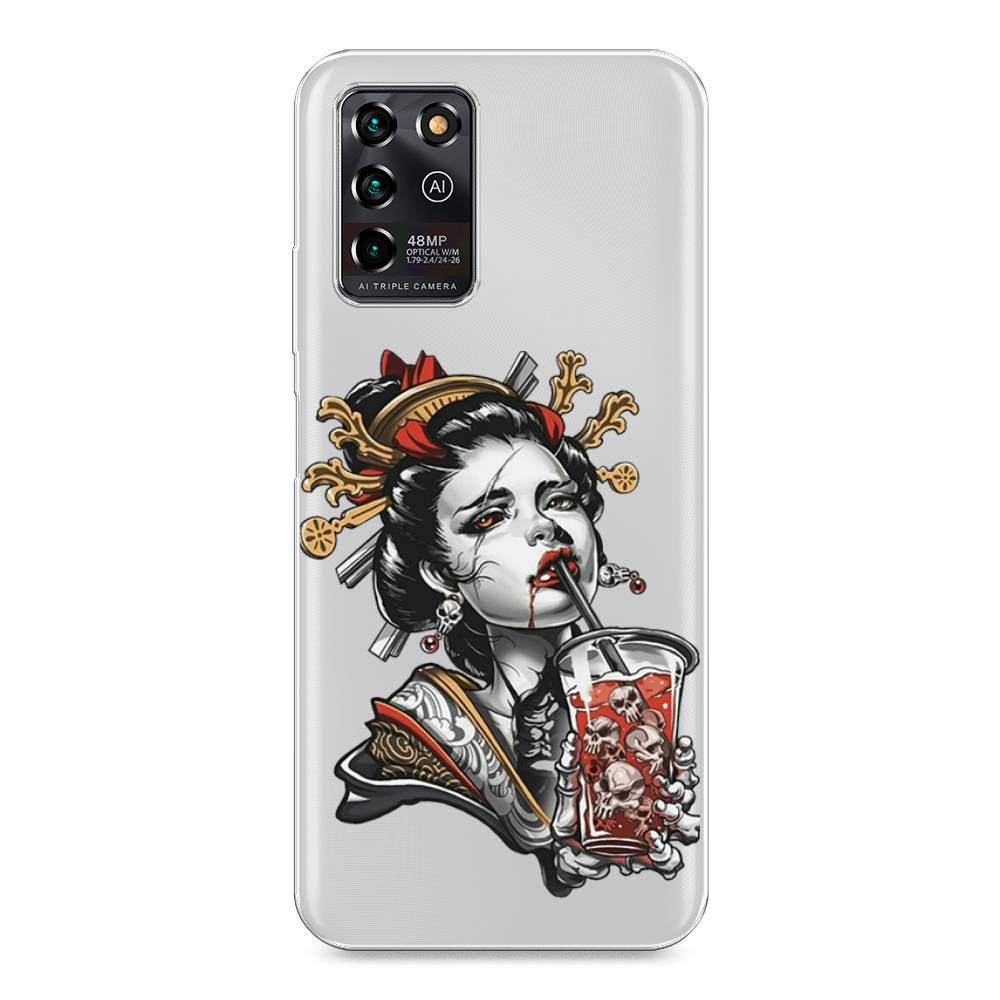 

Чехол для ZTE Blade V30 Vita "Опасная гейша", Красный;черный;серый, 135050-4