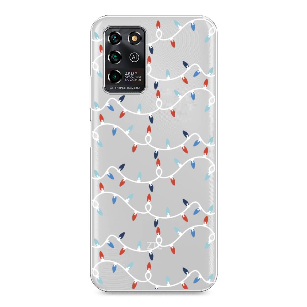 

Чехол на ZTE Blade V30 Vita "Разноцветная гирлянда", Белый;красный;синий, 135050-5