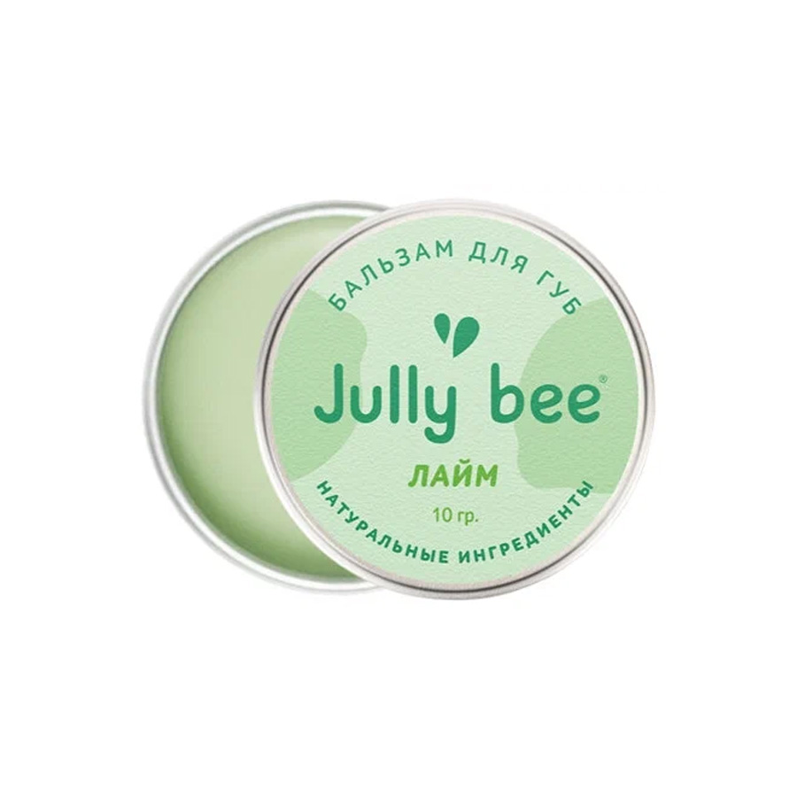 Бальзам для губ Jully Bee питательный, лайм, 10 г бальзам для губ твердый holly polly toxic тон свежий лайм 4 8 г