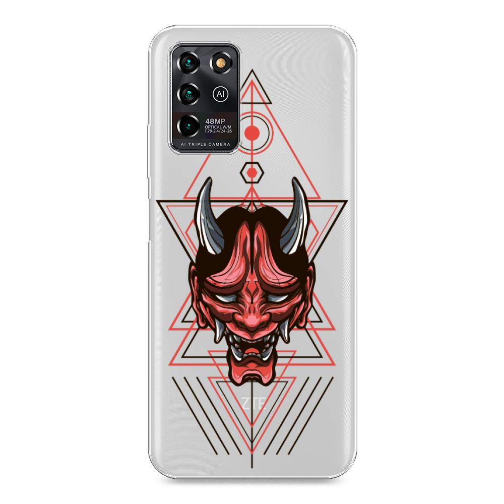 

Чехол для ZTE Blade V30 Vita "Hanya Oni mask", Серый;красный;черный, 135050-4