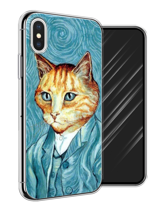 

Чехол Awog на Apple iPhone XS (10S) / Айфон XS (10S) "Кот Ван Гог", Разноцветный, 11850-2