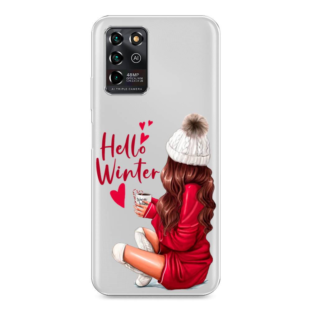 

Чехол на ZTE Blade V30 Vita "Hello winter", Красный;белый;коричневый, 135050-5