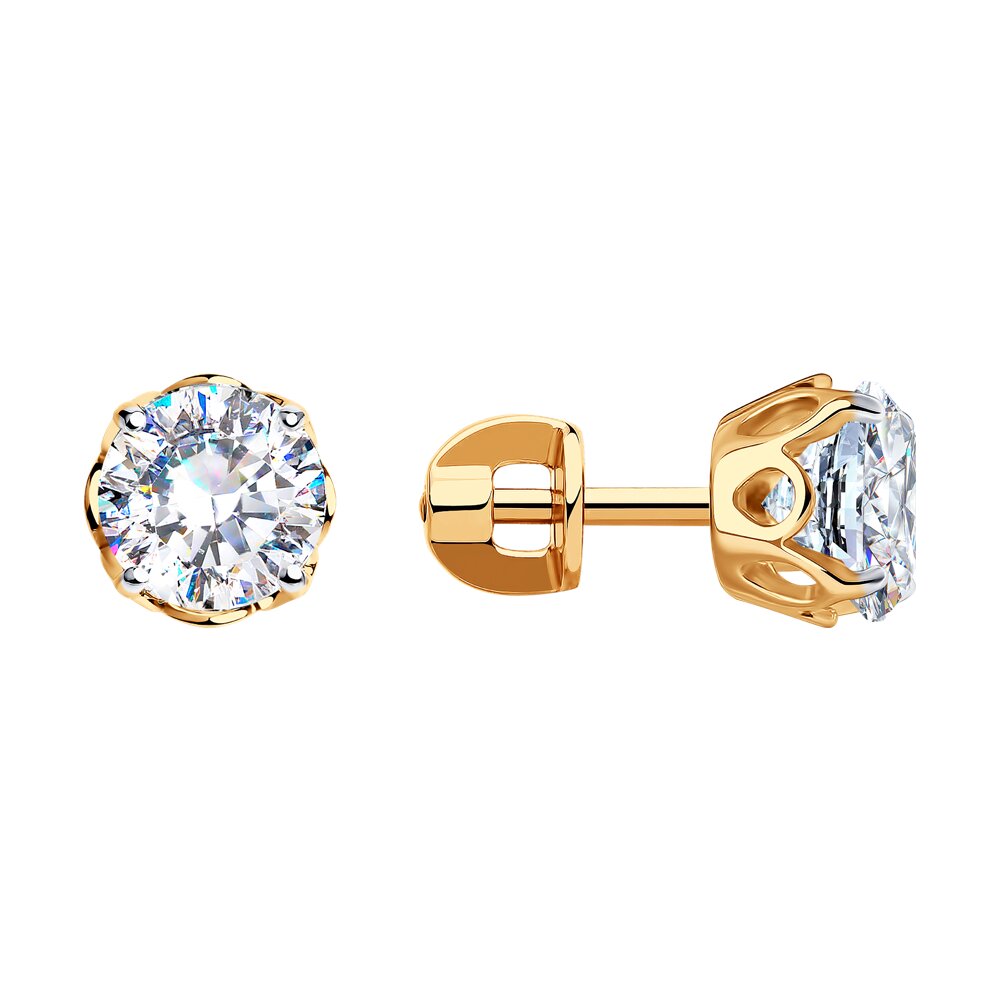 

Серьги пусеты из серебра SOKOLOV 93022274, фианит, 93022274