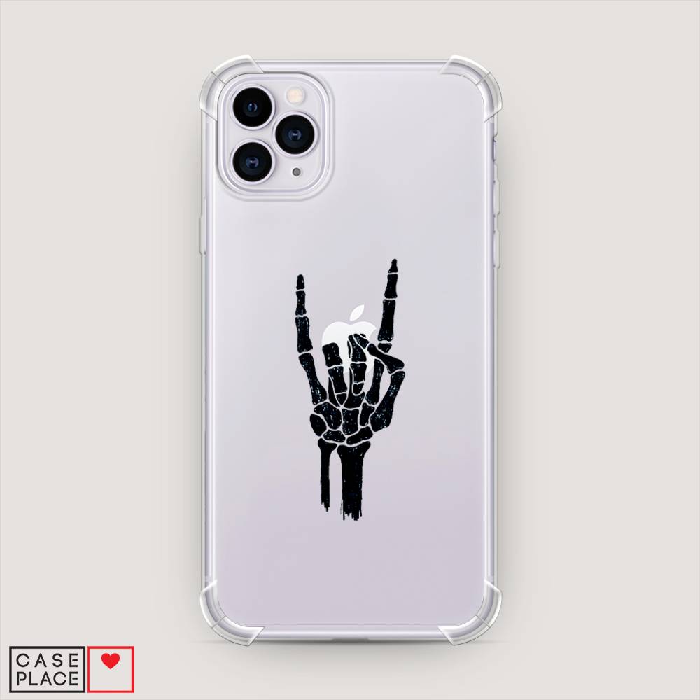 фото Противоударный силиконовый чехол "rock for a skeleton" на apple iphone 11 pro max awog