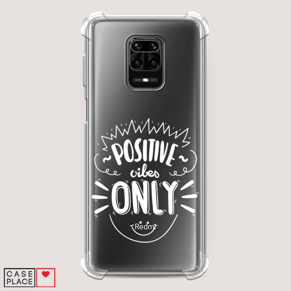 фото Противоударный силиконовый чехол "positive vibes only графика" на xiaomi redmi note 9s awog