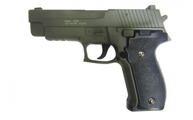 Страйкбольный пружинный пистолет Galaxy  Китай (кал. 6 мм) G.26G (зеленый)