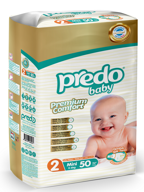 

Подгузники для новорожденных Predo Baby 2 Mini (3-6кг) 50шт