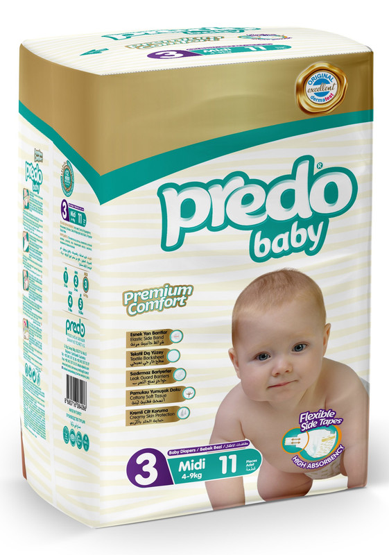 Подгузники PREDO Baby 3 (4-9кг) 11шт