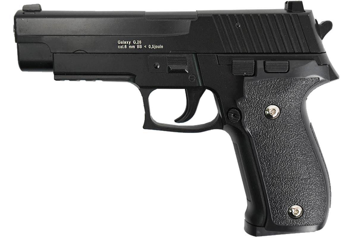 

Страйкбольный пружинный пистолет Galaxy Китай (кал. 6 мм) G.26 (SIG226), Черный, G.26 (SIG226)