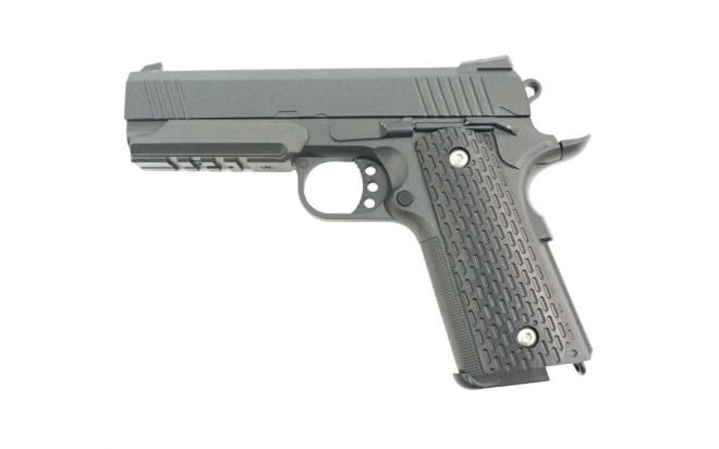 

Страйкбольный пружинный пистолет Galaxy Китай (кал. 6 мм) G.25 (Colt 1911PD Rail), Черный, G.25 (Colt 1911PD Rail)