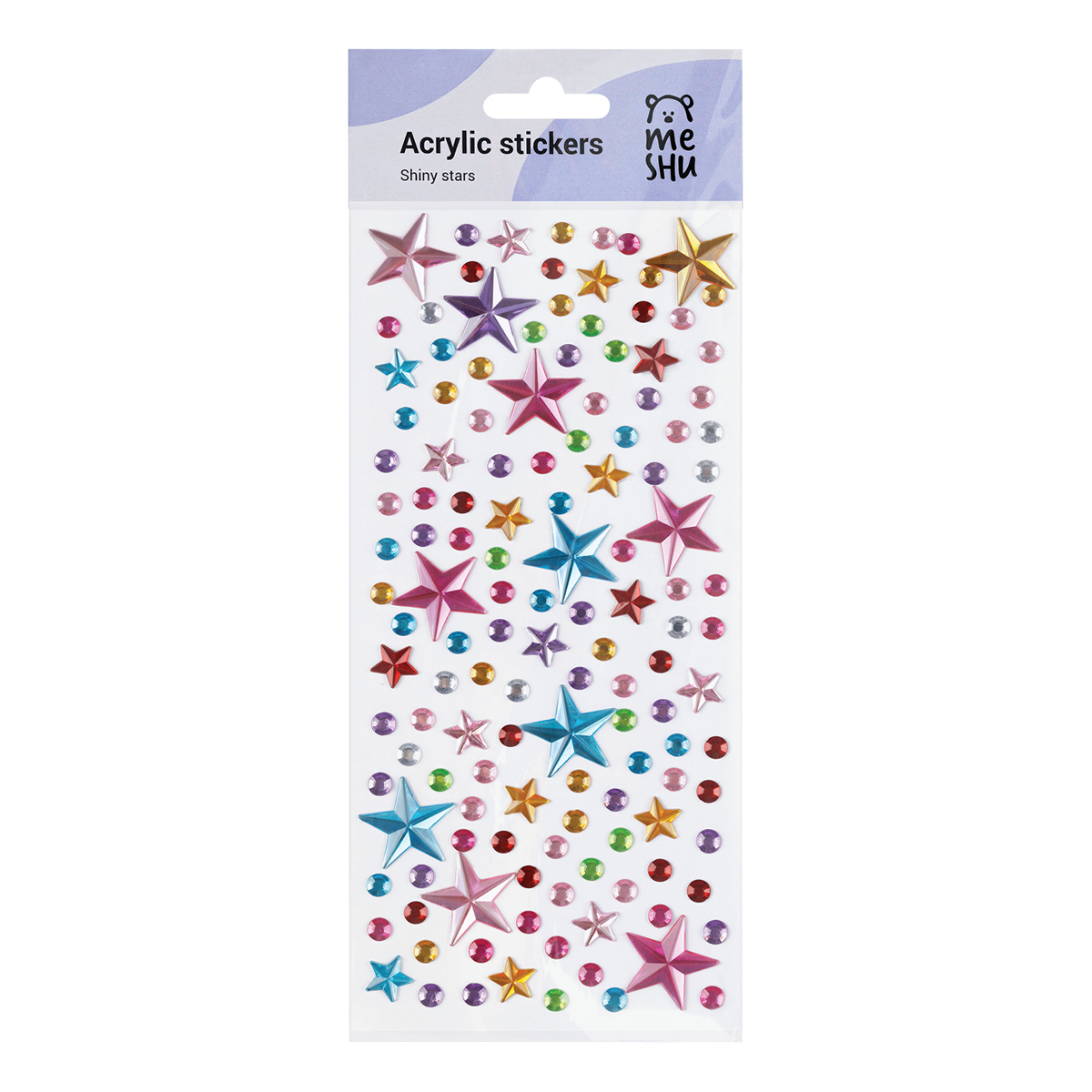 

Наклейки акриловые MESHU Shiny stars 25x10см стразы 137 наклеек 20шт