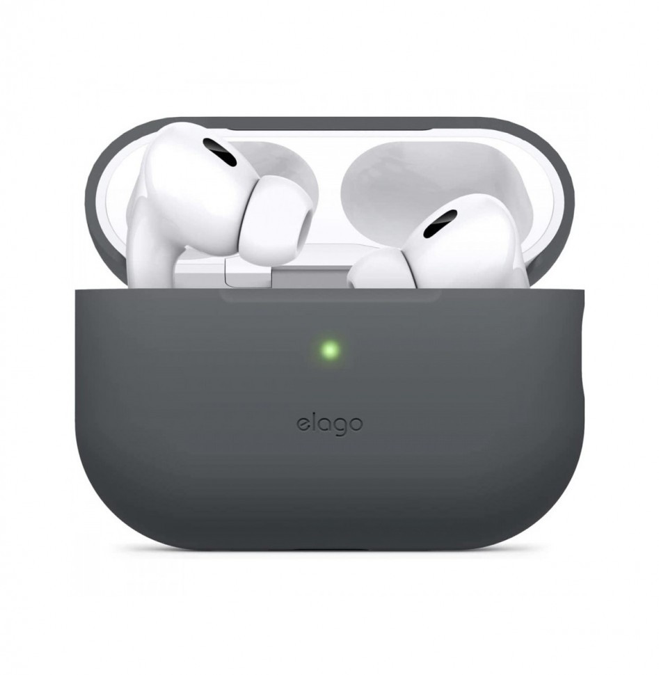 

Чехол Elago Silicone case для AirPods Pro 2, Темно-серый (EAPP2SC-BA-DGY), Silicone case