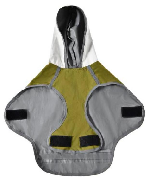 

Дождевик для собак со светоотражающими полосами 45 см, Зеленый