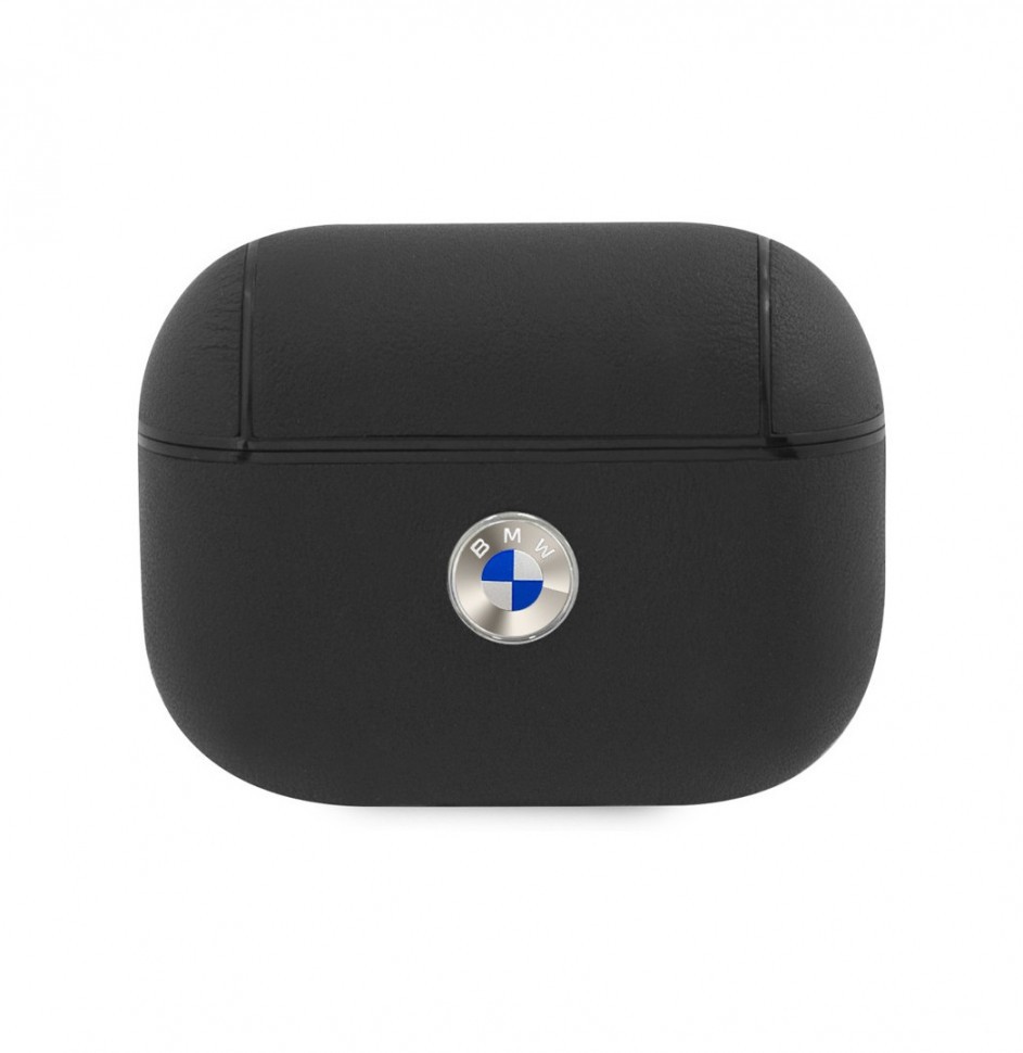 

Чехол BMW Signature leather with metal logo для AirPods Pro, Черный (BMAPSSLBK), Signature leather with metal logo