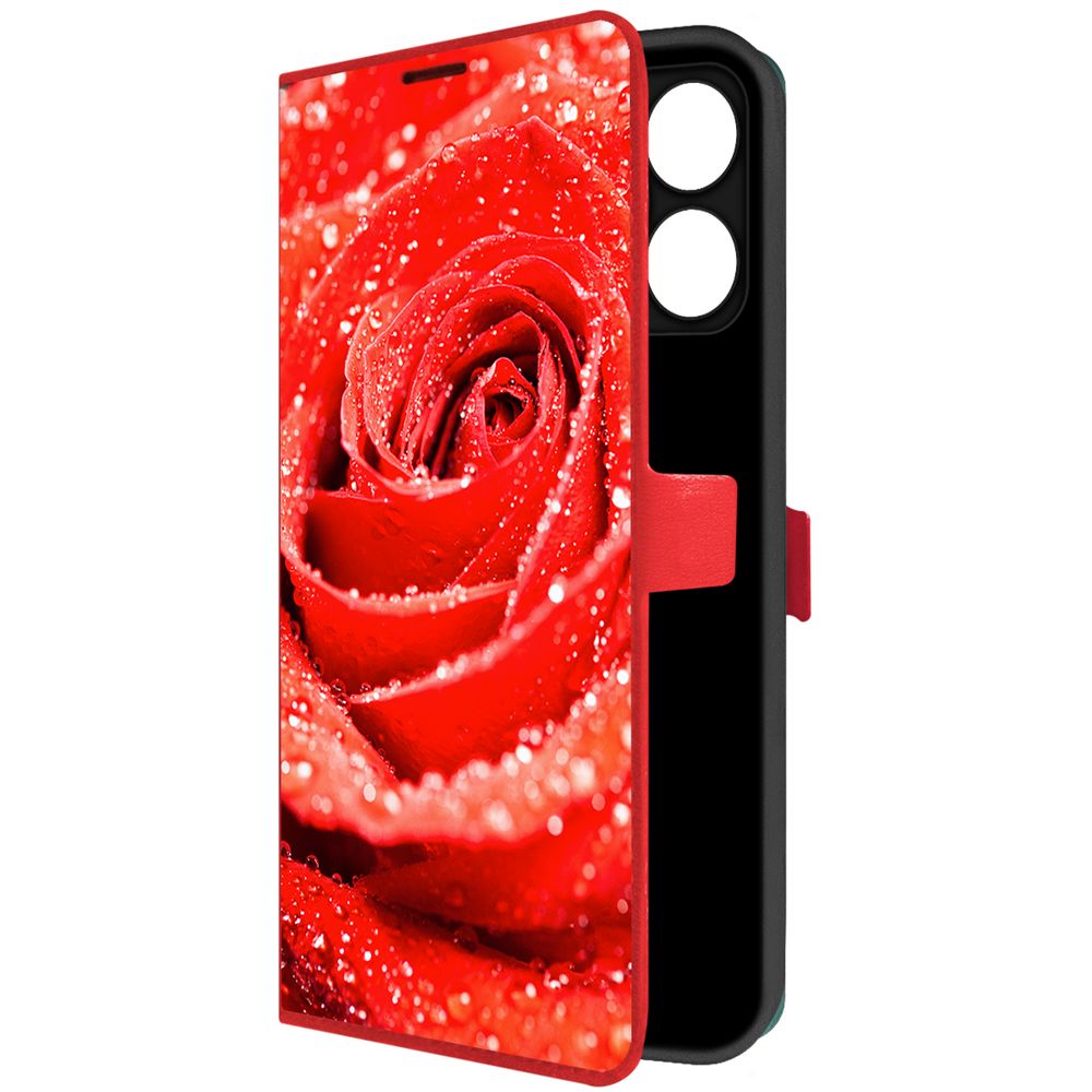 

Чехол-книжка Krutoff Eco Book для Realme Note 50 Роза (красный)