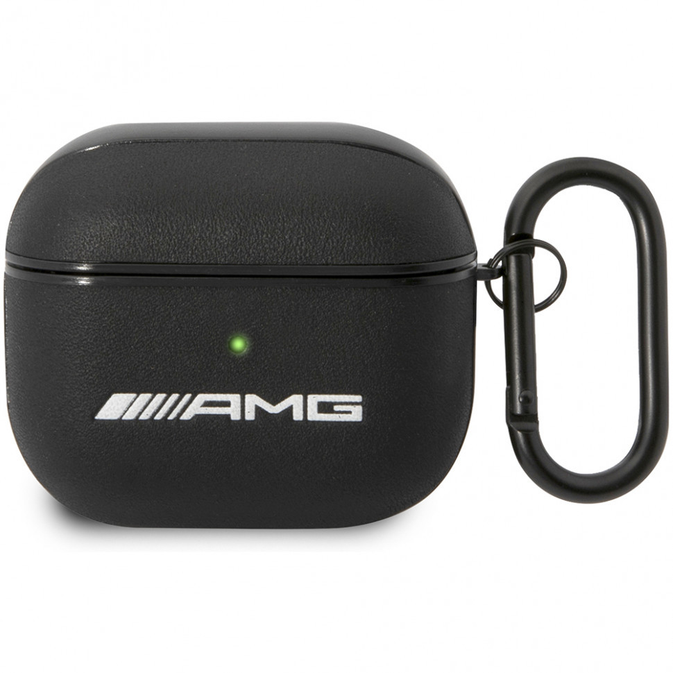 

Чехол с карабином CG Mobile AMG Genuine leather with stamed logo для AirPods 3, Черный, Genuine leather with stamed logo