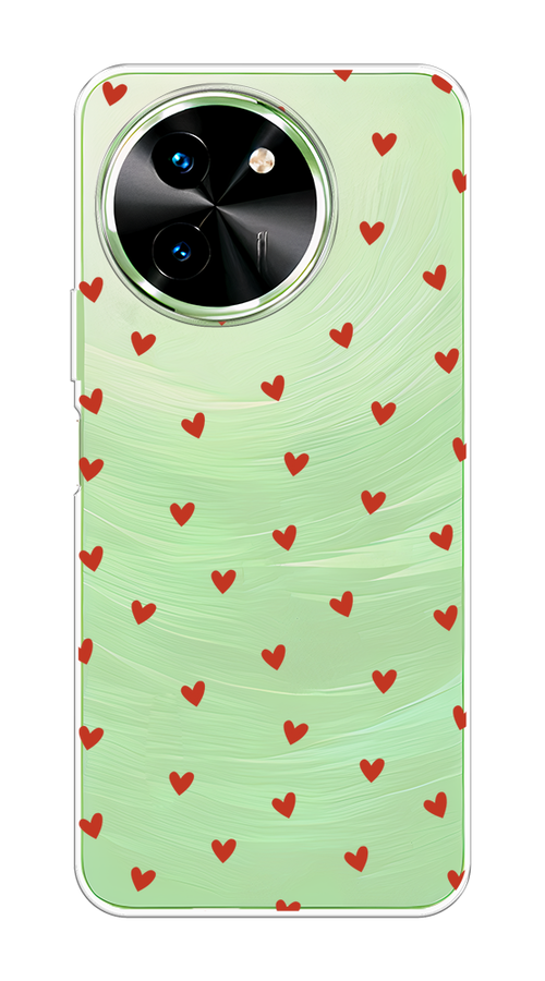 

Чехол на Vivo T3x/Y38 5G "Red hearts", Красный;прозрачный, 2610650-1