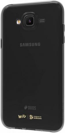 Накладка силикон Wits Soft Cover для Samsung J701 Galaxy J7 Neo прозрачный черный