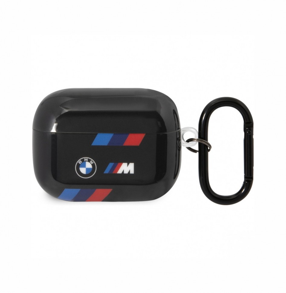 

Чехол с карабином CG Mobile BMW M-Collection TPU Tricolor stripes для AirPods Pro, Черный, M-Collection TPU Tricolor stripes