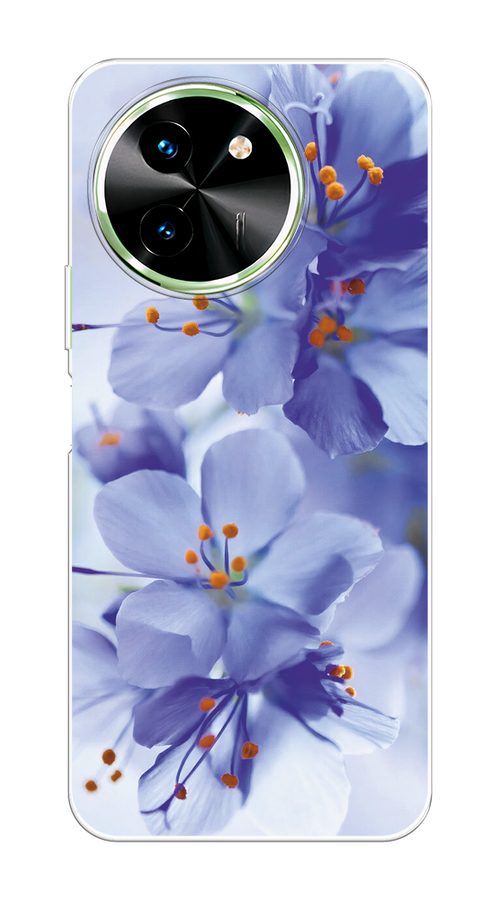 

Чехол на Vivo T3x/Y38 5G "Фиолетовые цветки", Фиолетовый;синий, 2610650-1