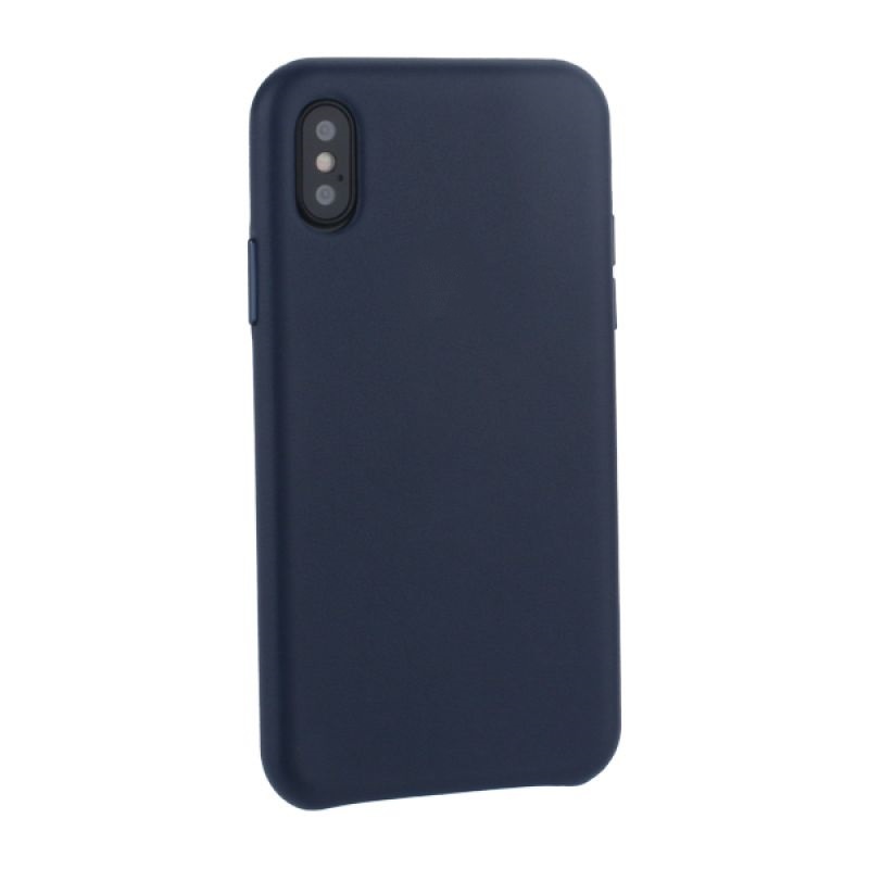 

Накладка силикон TPU Leather Case для iPhone X/Xs Dark Blue, Синий