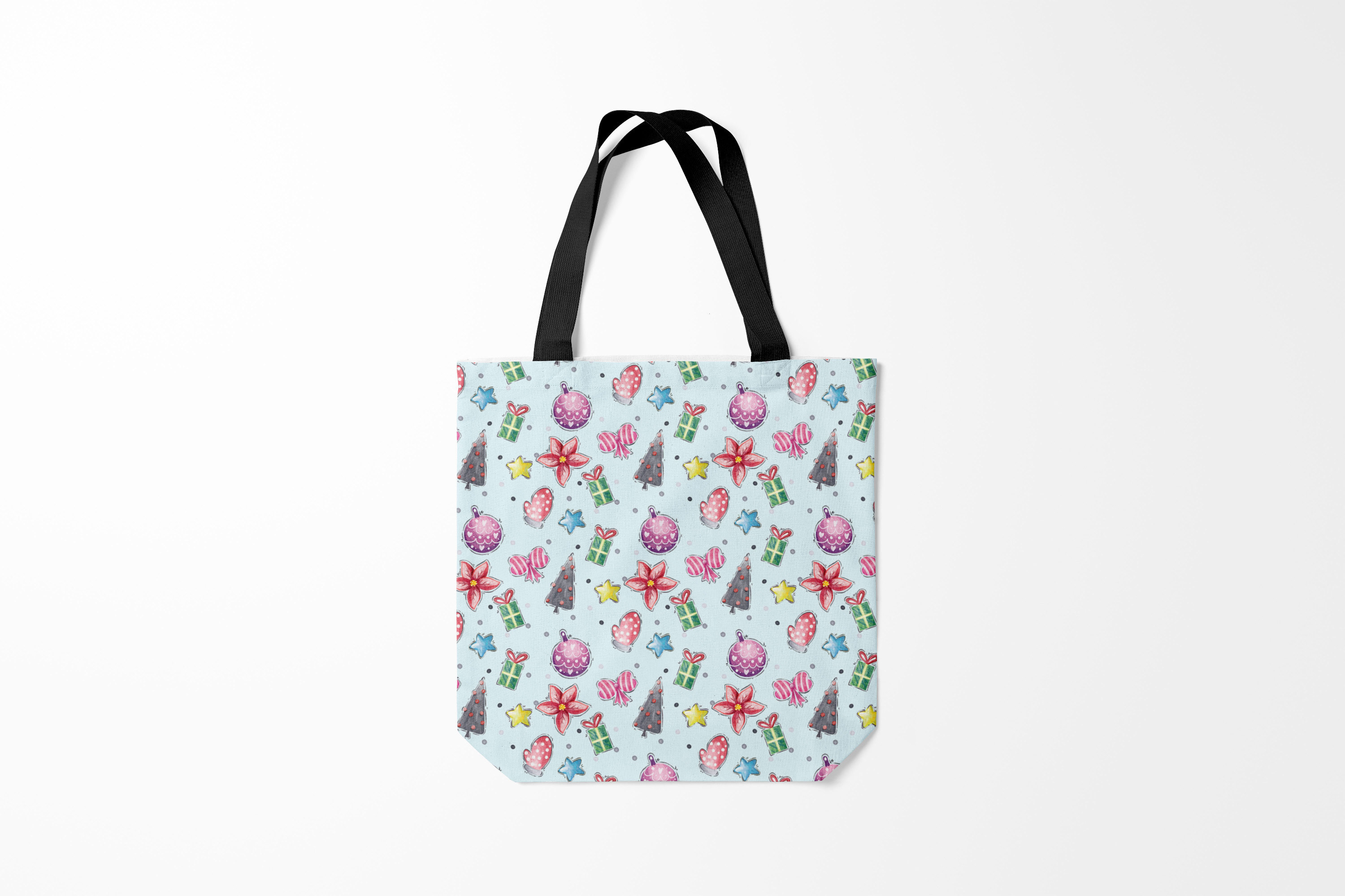 

Сумка шoппер унисекс Burnettie Новый год новогодние игрушки, голубой, Новый год новогодние игрушки