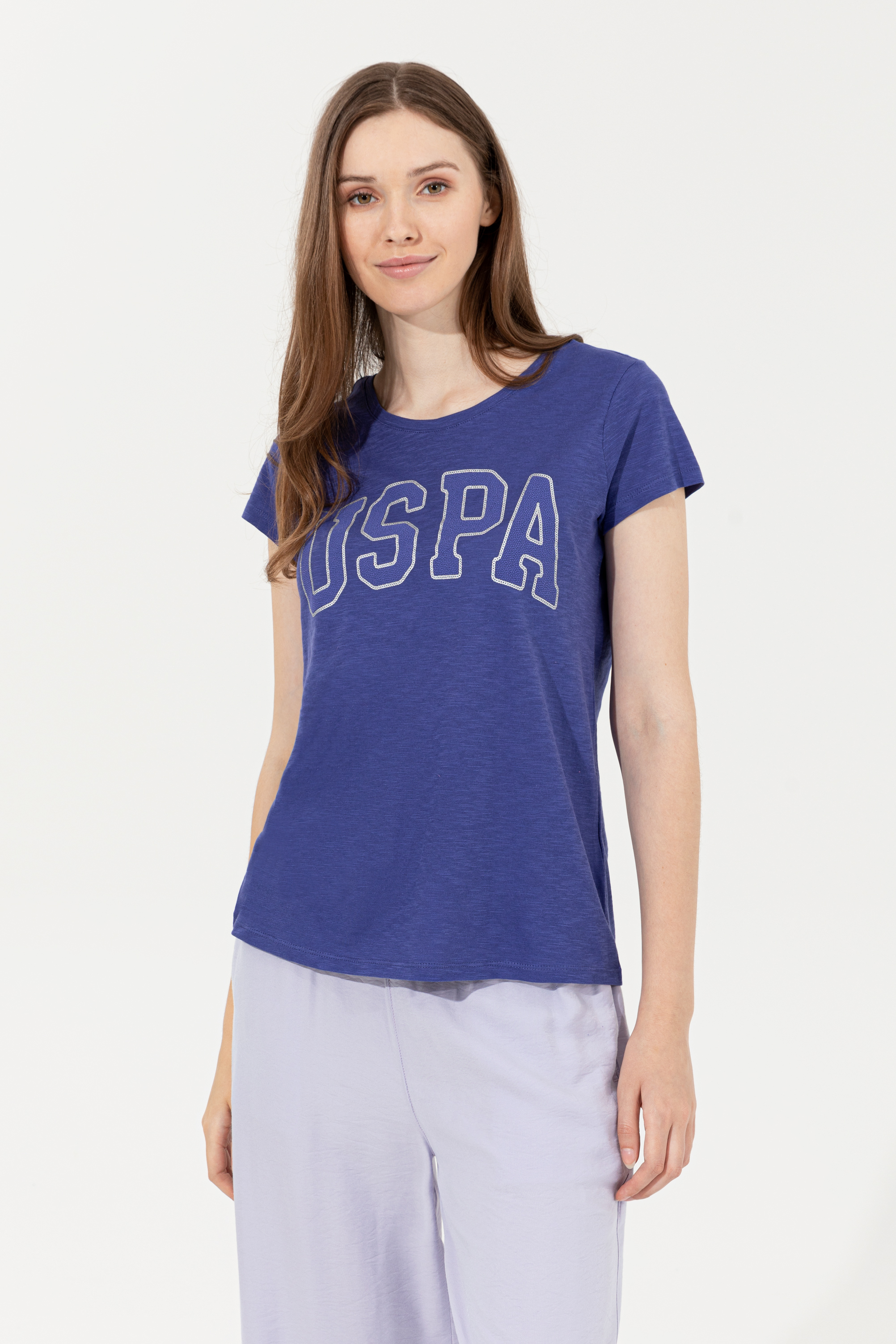 

Футболка женская U.S. POLO Assn. G082GL0110GEAN22 синяя S, Синий, G082GL0110GEAN22