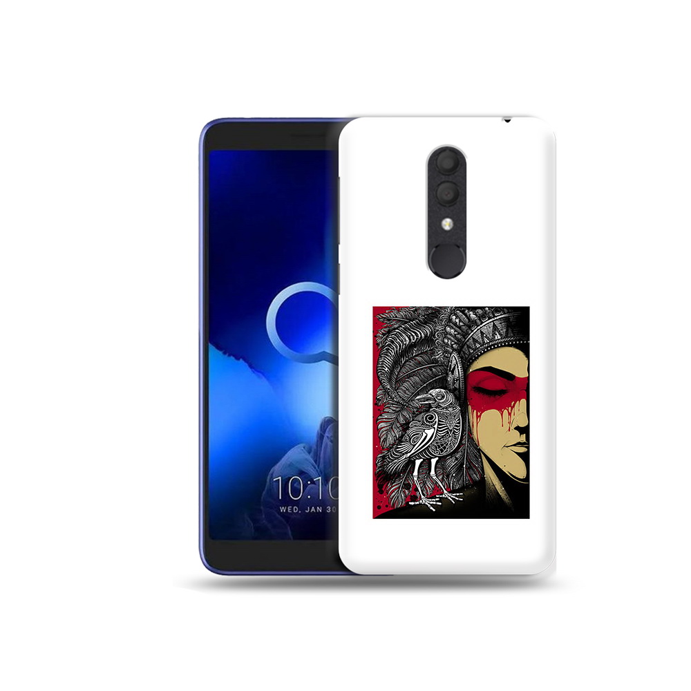 

Чехол MyPads Tocco для Alcatel 1X девушка с вороном в абстракции (PT133941.659.311), Прозрачный, Tocco