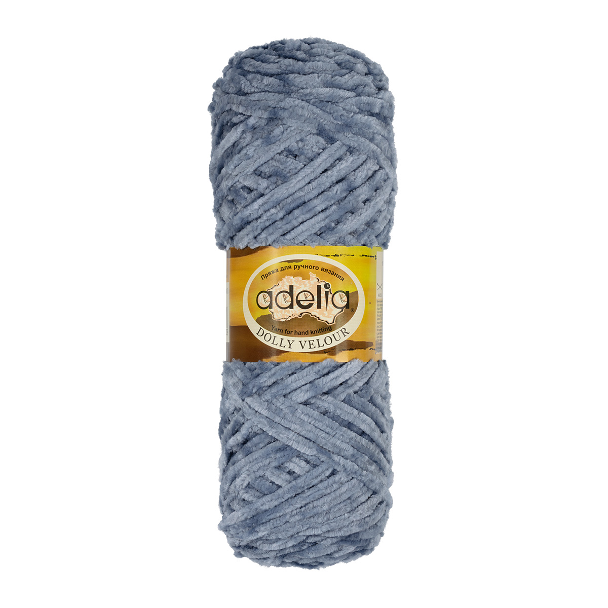 

Пряжа Adelia Dolly Velour 5 шт. по 100 г. 100% микрополиэстер 93 м №40 голубой, DOLLY VELOUR