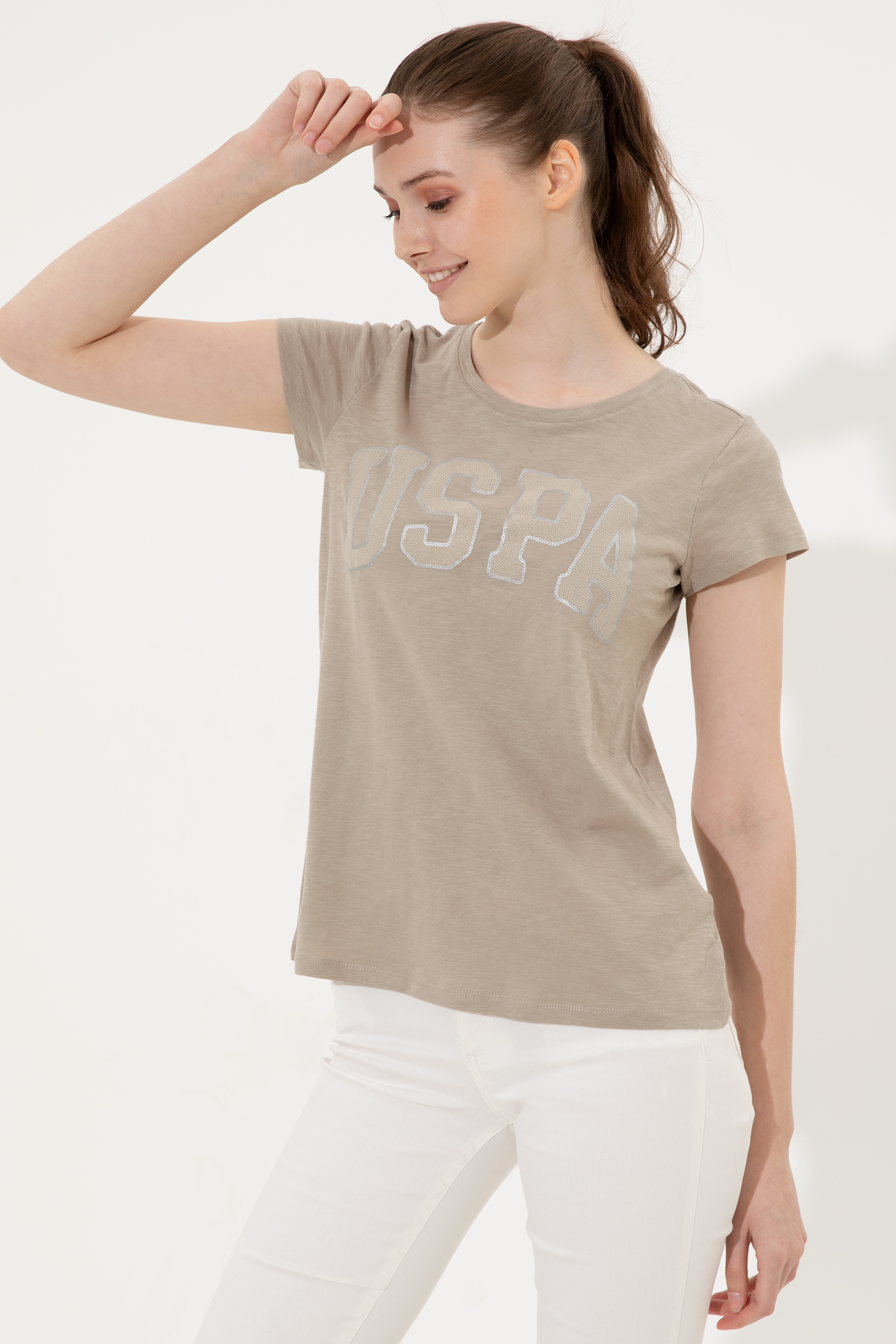 

Футболка женская U.S. POLO Assn. G082GL0110GEAN22 хаки L, G082GL0110GEAN22