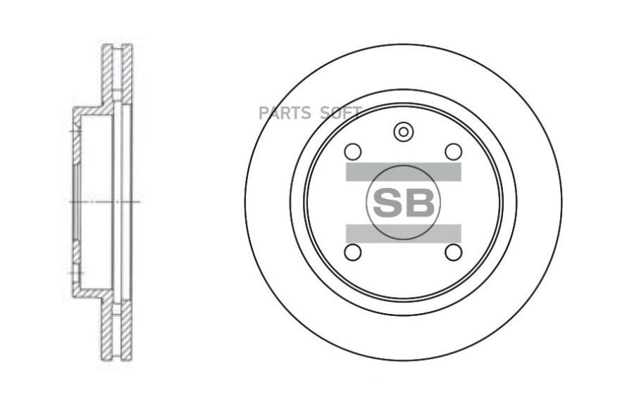 

Диск тормозной передний Sangsin SD3009