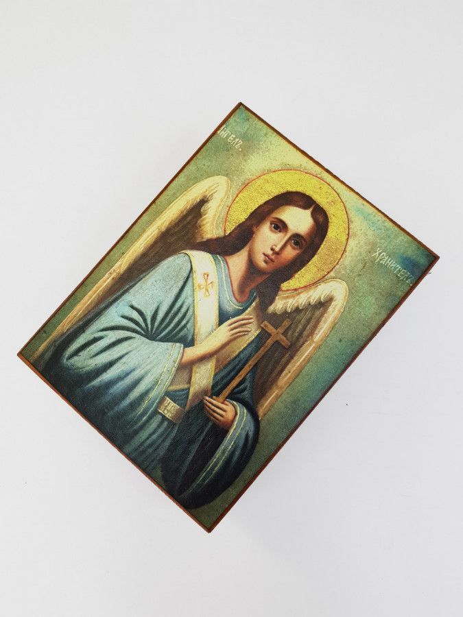

Икона Ангел-Хранитель, под старину, 15х19 см